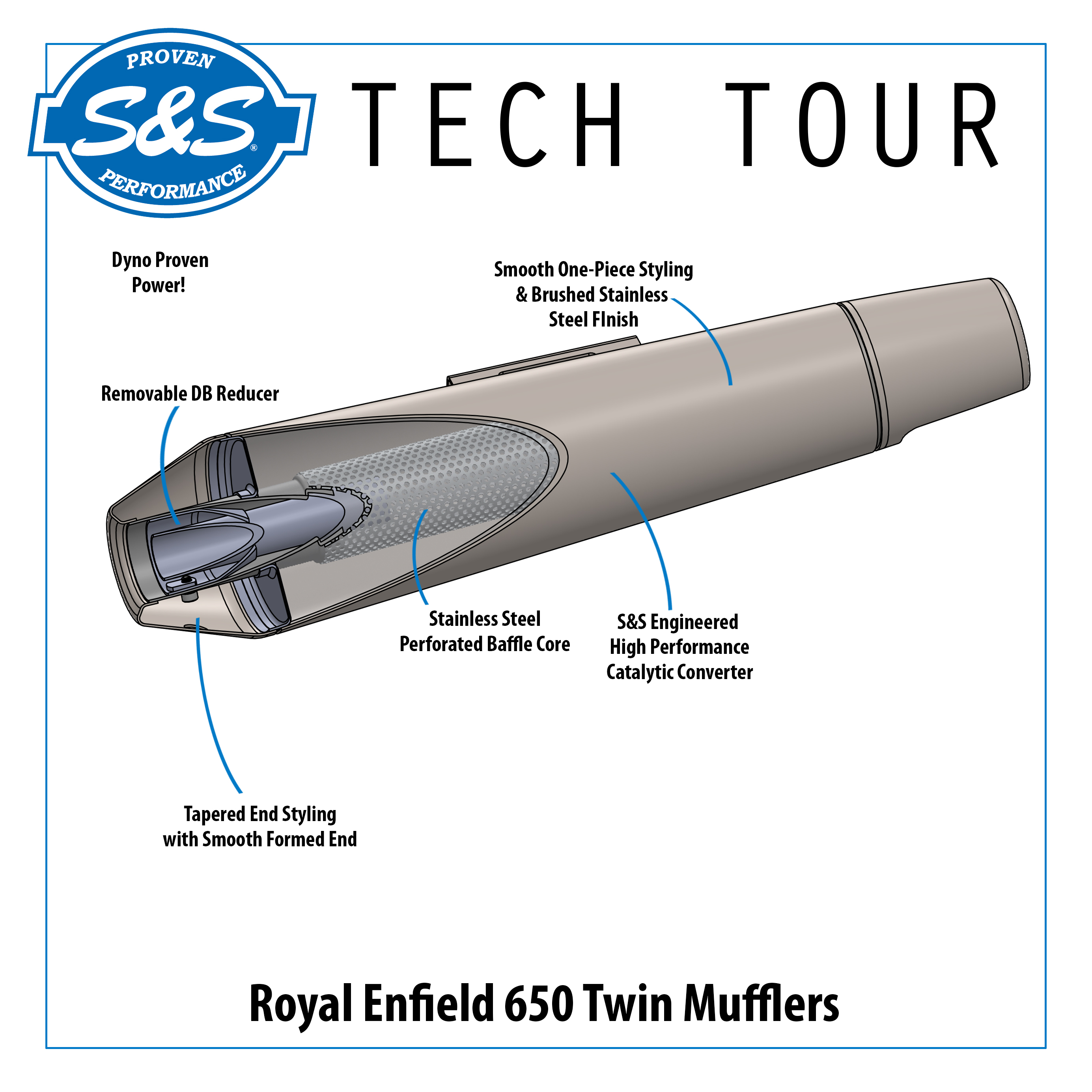 S&S Tech Tour - 650 Twin Muffler